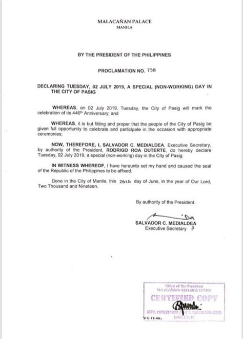 postcode pasig city|Palace declares July 2 a special nonworking day in Pasig City.